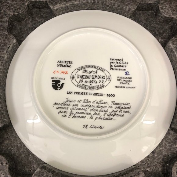 1960 Ganeau's Women of the Century Porcelian COA - Picture 2 of 8